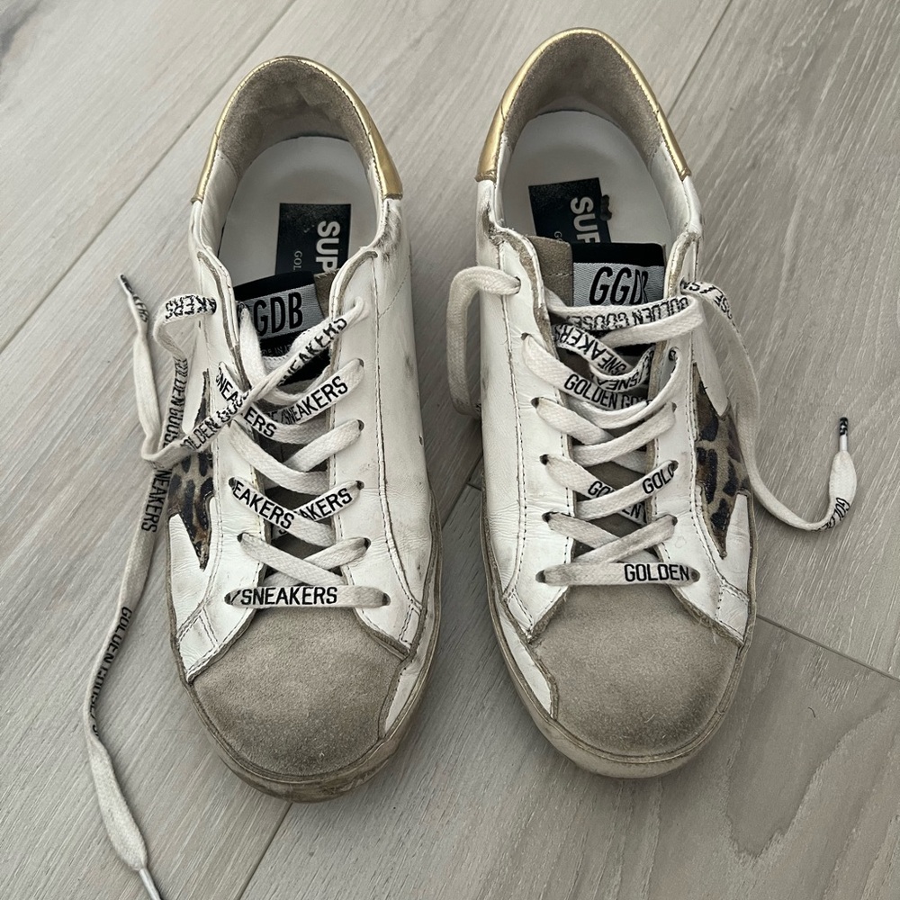 Golden Goose Superstar Sneakers with Black and White Details